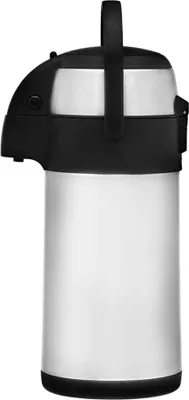 Produktbild von Pump-Thermoskanne 3L aus Edelstahl, hält kochendes Wasser bis zu 6 Stunden heiß