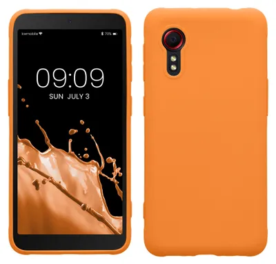 Produktbild von kwmobile Handyhülle für Samsung Galaxy Xcover 5 Hülle - TPU Case - Kabelloses Laden - Schutzhülle Cover in Fruity Orange