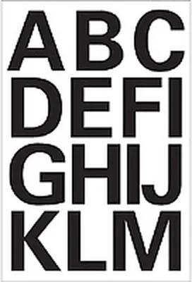 Immagine prodotto di 10x HERMA 4167 Buchstaben-Sticker A-Z Folie schwarz 25 mm hoch