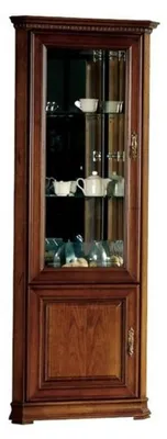 Image de Vitrine d'angle Étagère de l'armoire Présentoir en verre Vitrine de l'armoire en verre