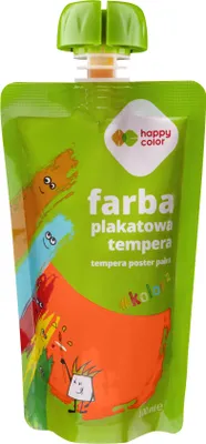 Zdjęcie produktu dla Farba tempera w saszetce 100 ml Happy Color pomarańczowa