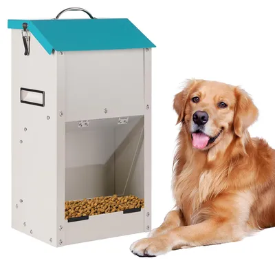 Hundefutterspender, verzinkt, 7 kg, automatisch, für draußen
