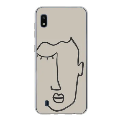 Produktbild von MuchoWow® Handyhülle Schutzhülle Hülle für Samsung Galaxy A10 Auge - Abstrakt - Strichzeichnung Silikon Softcase Handy Hülle - Schutzhülle