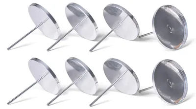 Produktbild von Novaliv 8x Kerzentülle ohne Dorn 9cm SILBER Kerzenteller zur Dekoration Adventskranzdekor Stecken Adventskerzenhalter Kerzenhalter Metall rund Kerzenpick Weihnachtsdekoration Kerzenständer