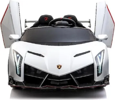 Obrázok produktu pre Detské vozidlo - Elektrické auto "Lamborghini Veneno" - licencované - 12V10AH, 4 motory- 2,4Ghz diaľkové ovládanie, MP3, kožené sedadlo+EVA+všetky kolesá+2miesta-biela