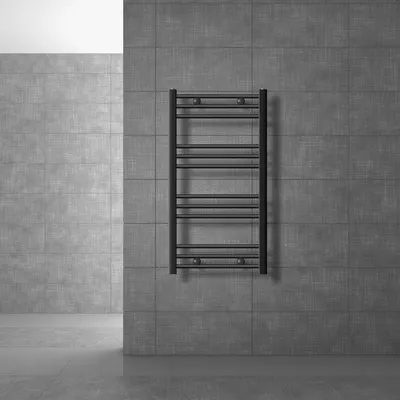 Produktbild von LuxeBath Badheizkörper Sahara - 500 x 800 mm - Anthrazit - gerade mit Seitenanschluss - Heizkörper Handtuchwärmer Handtuchtrockner, ohne Heizstab