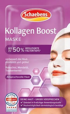 Immagine prodotto di Maschera viso Schaebens Kollagen Boost, contenente 2 flaconcini da 5 ml