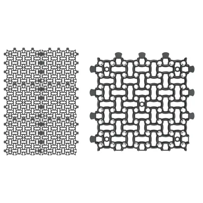 Produktbild von GARDENIX  Rasengitter Paddockplatte 6x 50x50 cm (1,50m²) Rasenwaben Parkplatzrasen Rasenmatten Kiesgitter Rasengitterplatten Schwarz