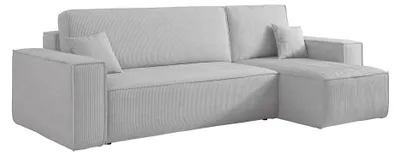 Produktbild von Selsey SCARLO L - Ecksofa mit Schlaffunktion, Cordbezug in Hellgrau