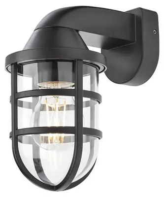 Image de Boîtier pour ampoule E27, puissance maximale 28W, indice de protection IP44 - Noir/Transparent