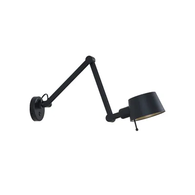 Produktbild von Lucande Wandleuchte Silka, 94 cm, schwarz, verstellbar, E27