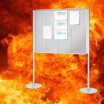 Produktbild von Infotafel unbrennbar B1200xH1800xT22mm Edelstahl blank