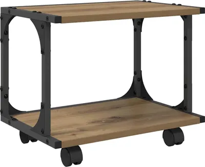 Zdjęcie produktu dla vidaXL Stojak na drukarkę Artisan dąb 41 x 28 x 33,5 cm Materiał drewnopochodny