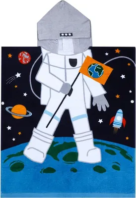 Obrázok produktu pre Detské kúpacie pončo 70x60 cm, 100% bavlna, s kapucňou, na pláž