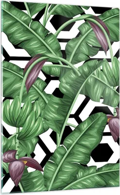 Produktbild von Bilder auf glas - Einteilig - Blatt Pflanze Blume - 70x100cm - Glasbilder - Wandbilder - Bilder - zum Aufhängen bereit - Wanddekoration aus Glas - Glas Bilder - Wandbild auf Glas - GPA70x100-3798