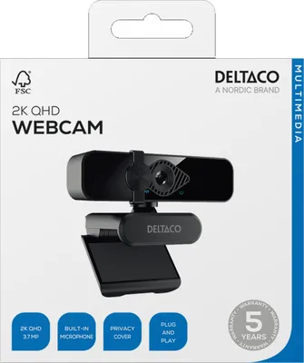 Image de W-200 Webcam, 2K 2560x1440 3,7MP, microphone intégré, câble de 2 m
