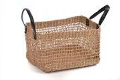 Immagine prodotto di Cesto portaoggetti SEEGRAS cesto decorativo cesto borsa cesto borsa cesto in vimini con maniglia / maniglie naturale