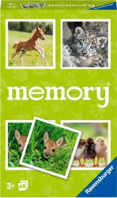 Produktbild von Ravensburger 22458 - Tierbaby memory®, der Spieleklassiker für Tierfans, Merkspiel für 2-6 Spieler ab 3 Jahren