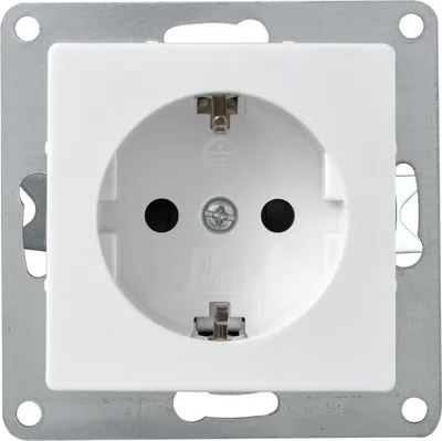 Produktbild von Schutzkontakt-Steckdose McPower "Cup", 250V/16A, UP, Einsteckschutz, weiß, poliert / Hochglanz