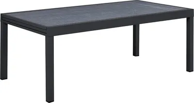 Image de Table jardin en aluminium extensible "Lagos" - 200/320 x 105 x 76 cm - Noir