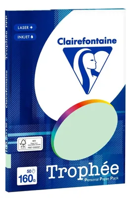 Produktbild von Clairefontaine CLAIRALFA PPP A4 160G 50BL HELLGRÜN