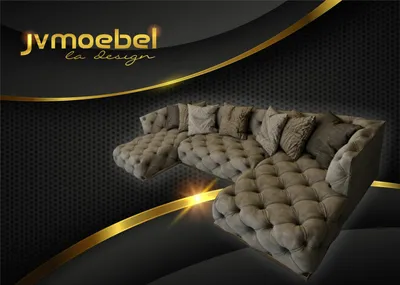 Produktbild von Ecksofa Sofa Couch Polster Garnirtur U Form Couchen Chesterfield Möbel Sofas Neu