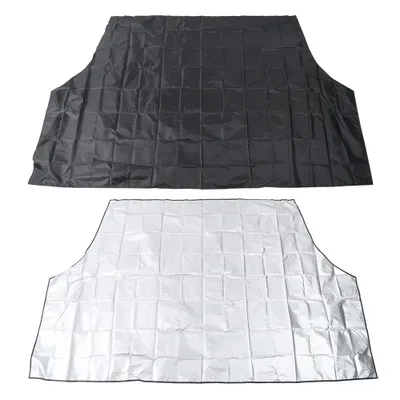 Immagine prodotto di 210 x 120 cm Copriparabrezza magnetico per auto - Protezione nera contro neve, ghiaccio e gelo