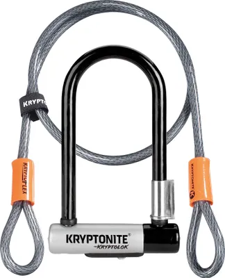Produktbild von Kryptonite Bügelschloss KryptoLok Mini-7 mit 4' Flexkabel