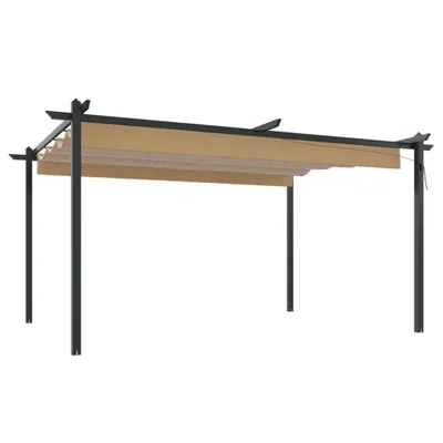 Immagine prodotto di Pergola da Giardino con Tetto Retrattile 4x3 m Tortora