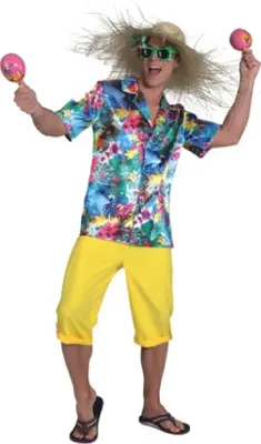 Produktbild von O7366-50-52 blau-bunt Herren Hawaiihemd Hawaiikostüm Gr.50-52
