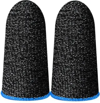 Produktbild von 1 Paar Fingerabdeckung schweißdichtem empfindlichem ultra-dünnem Videospiel Touchscreen-Fingerspitzenhandschuhe für PUBG Mobile Game-Blau