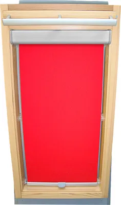 Produktbild von Rollo für VELUX Dachfenster THERMO Komfort Premium mit Blende und Haltekrallen VL/VG/VX - 035 Typ I - Baujahr ab April 1983 - Rot/Signalrot