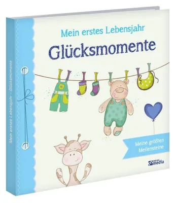 Produktbild von Babyalbum: Mein erstes Lebensjahr - Glücksmomente. Blau