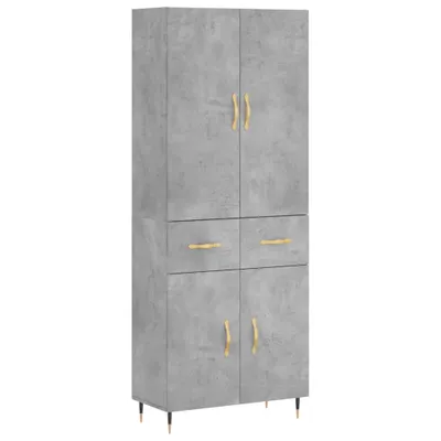 Produktbild von Highboard Betongrau 69,5x34x180 cm Holzwerkstoff