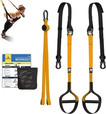 Produktbild von Famanu Sling Trainer Set mit Türanker - verstellbar für Fitness zu Hause und unterwegs
