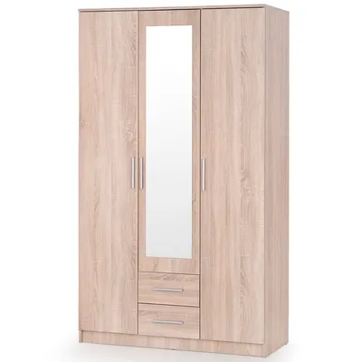 Produktbild von Halmar Dreitürig Kleiderschrank mit Spiegel Lima S3 - Dub-Sonoma