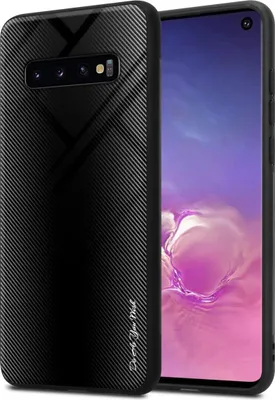 Produktbild von Cadorabo Hülle für Samsung Galaxy S10 4G Schutz Hülle in Schwarz Handyhülle TPU Etui Cover Case Tempered Glas