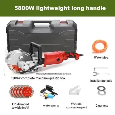 Produktbild von Elektrische Mauerschlitzfräse - Wandschlitzer 11,5 cm - Hochleistung - Schwerer Betonfräser - Für Beton und Ziegel - 115 mm