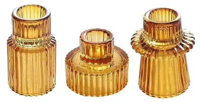 Imagen del producto de Juego de 3 candelabros de vidrio para velas