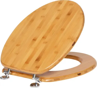 Immagine prodotto di 5five Simply Smart WC-Sitz Bamboo, Toilettensitz , Bambus, Zink, Braun, 174549
