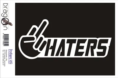 Produktbild von Aufkleber / Autoaufkleber - JDM / Die cut / Auto / OEM - Haters - 210X90 mm weiß - Heckscheibe / Heckscheibenaufkleber