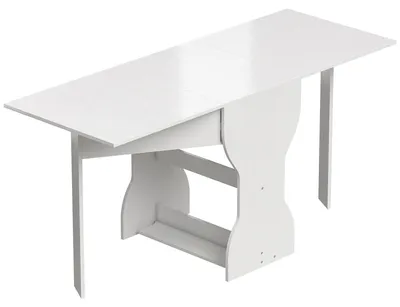 Produktbild von Esstisch Klappbar Küchentisch mit Stauraum für 2-4 Personen Klapptisch für Kleine Räume Esszimmer 160 x 60 x 75 cm Weiß