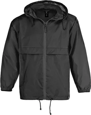 Produktbild von FRIESEN Friesennerz Uni Windbreaker "Moin von 8ern!" - Windjacke Regenjacke Fahrradjacke in Schwarz Größe XXL