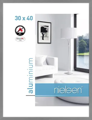 Immagine prodotto di cornice nielsen in alluminio C2-B1, 30x40 cm, struttura grigio opaco