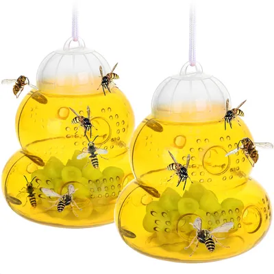Produktbild von com-four® 2x Insektenfalle aus Kunststoff zum Aufhängen - Lebendfalle für außen