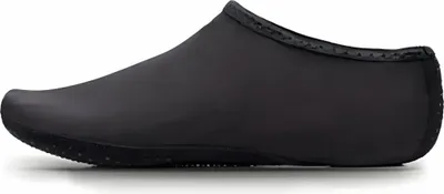 A side view of a black water sock.