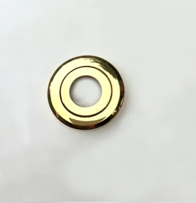 Produktbild von Rosette für Türklinke(einzeln) - zeitloses Design | Messing glanz