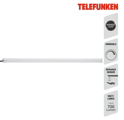 Zdjęcie produktu dla Oświetlenie podszafkowe z czujnikiem Telefunken, 80 cm, 11 W, 1050 lm, srebrne
