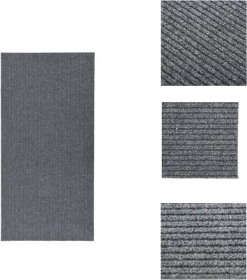 Image de vidaXL Tapis de propreté Gris 100x200 cm - Tapis