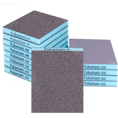 Produktbild von Schleifschwamm Set 12 Stück Trocken & Nass 60-400 Körnung für Holz, Metall, Wand, Lack